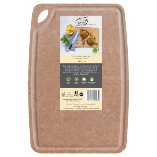 Natural Carving Board with Juice Groove