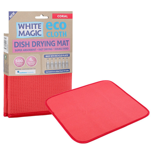 White Magic Eco Cloth Dish Drying Mat Pebble - Bunnings Australia