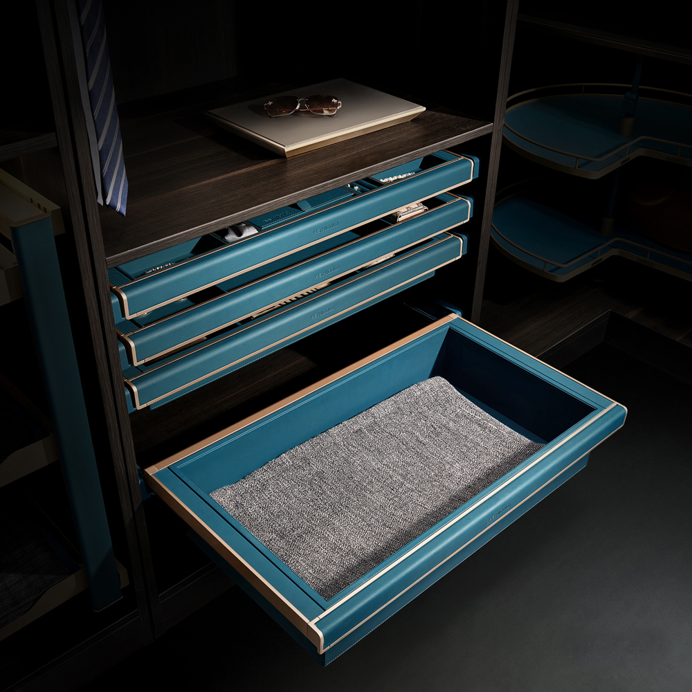 Teal B Series Pull-Out Wardrobe Basket