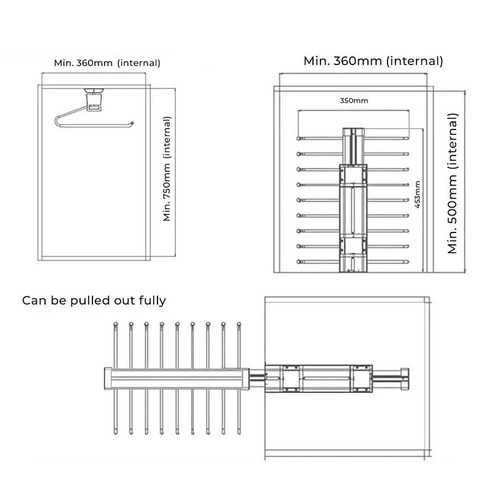 B Series Top Mount Trousers Holder