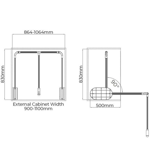 B Series Clothing Hanging Rack