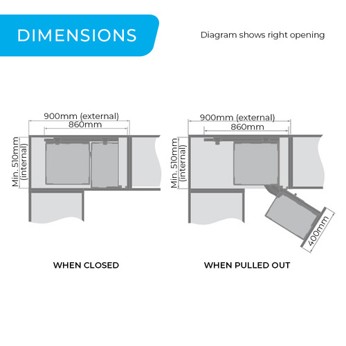 Diamond Pro Magic Corner Pull Out Kitchen Storage