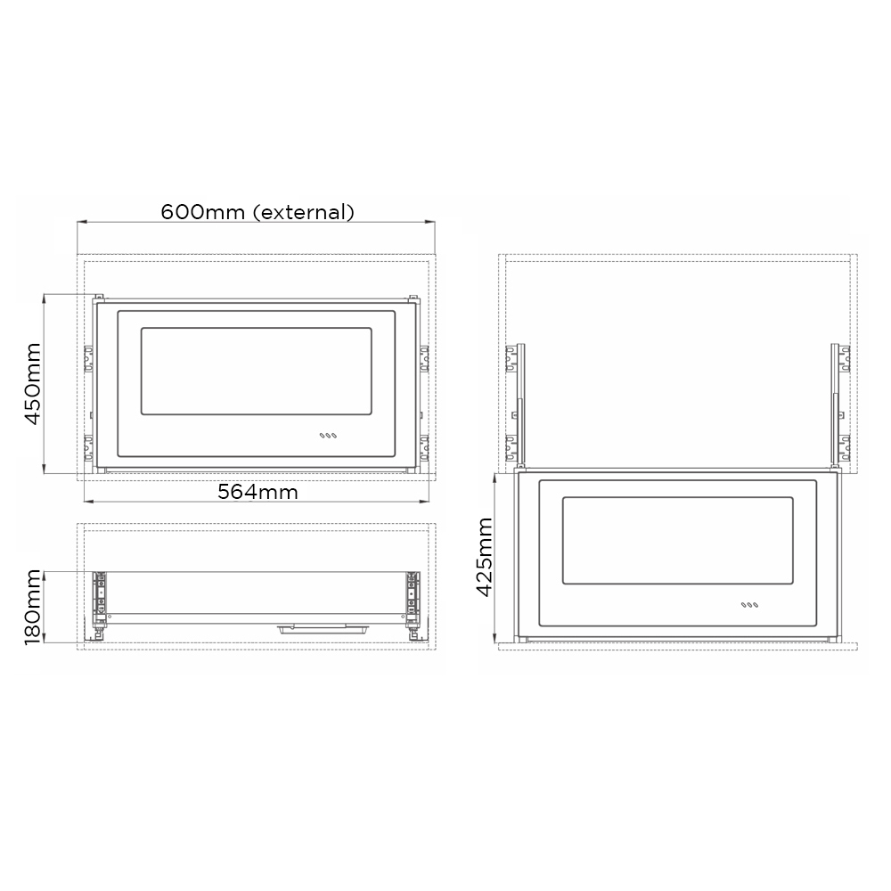 Shearer Crystal Pull-Out Kitchen Drawer with Drain Tray