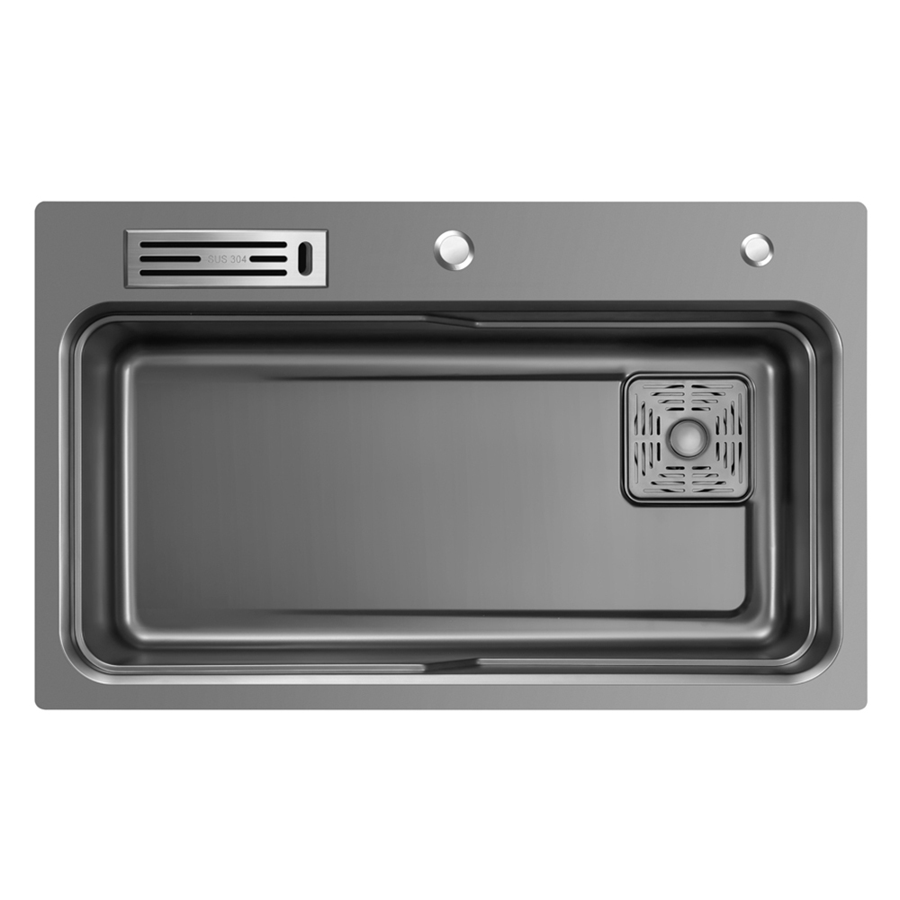 Belle Luxe 800mm Single Stainless Steel Kitchen Sink