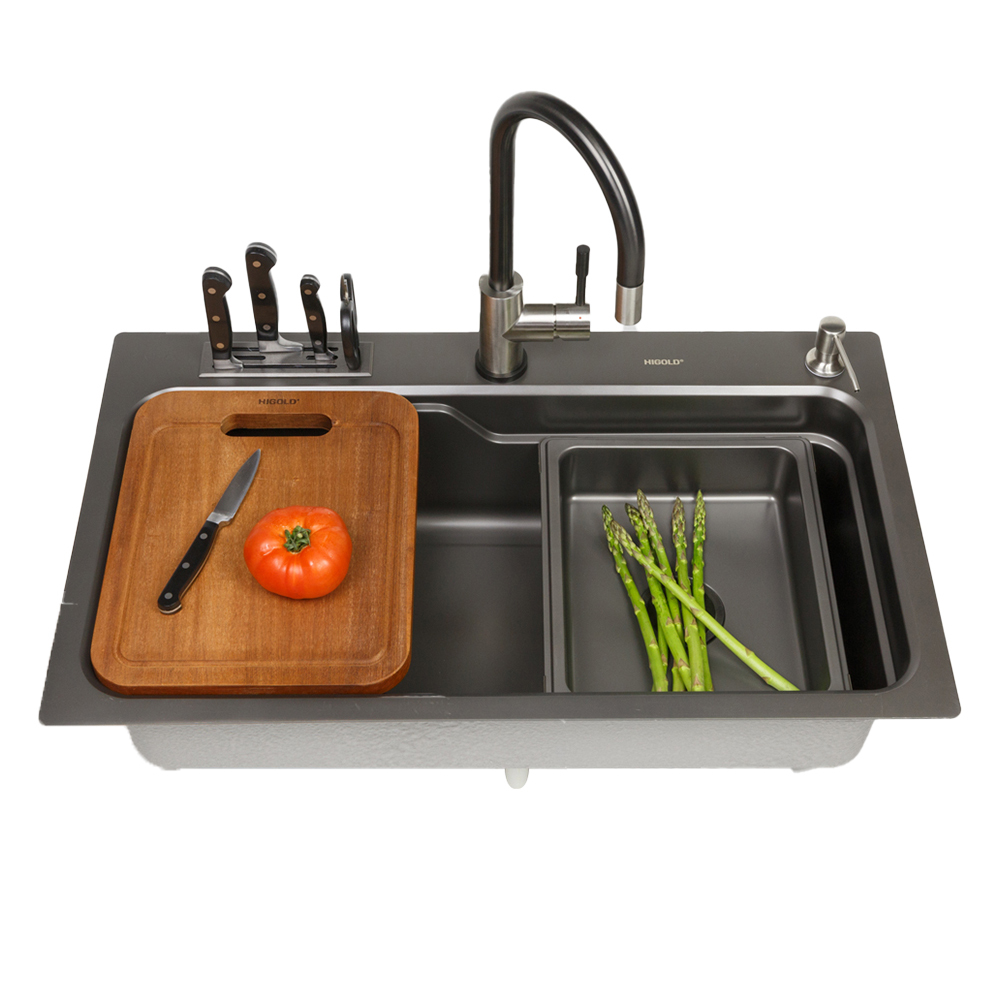 Belle Luxe 800mm Single Stainless Steel Kitchen Sink