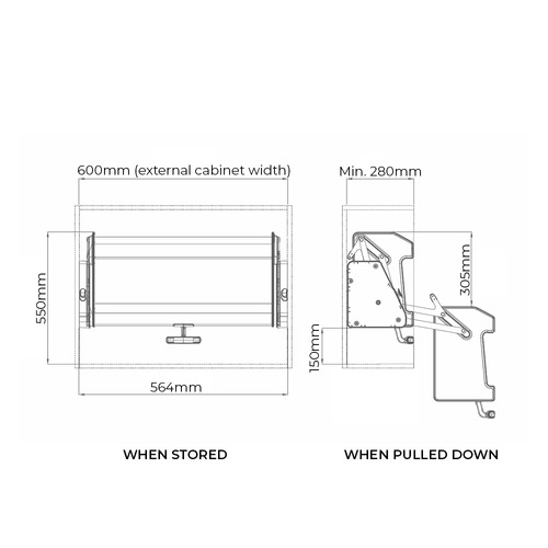 Shearer Nebula Pull-Down Overhead Cabinet Storage