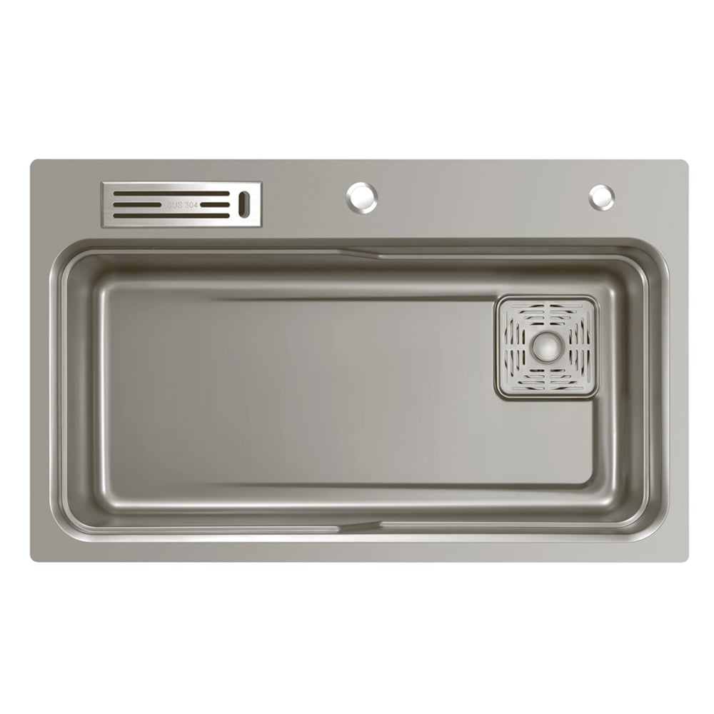 Belle Luxe 800mm Single Stainless Steel Kitchen Sink