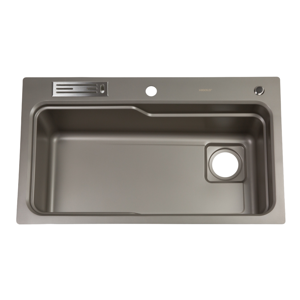 Belle Luxe 800mm Single Stainless Steel Kitchen Sink