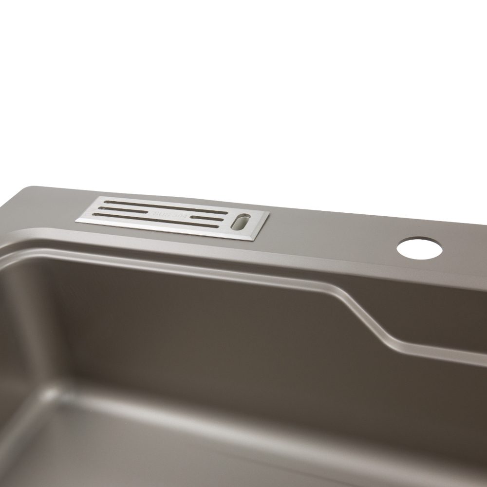 Belle Luxe 800mm Single Stainless Steel Kitchen Sink