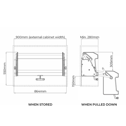 Shearer Nebula Pull-Down Overhead Cabinet Storage