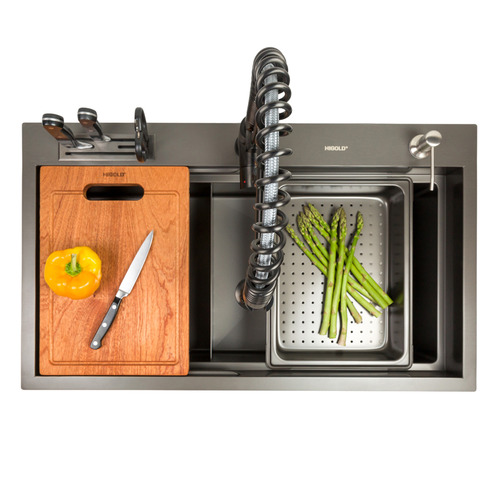 Belle Luxe 820mm Double Stainless Steel Kitchen Sink