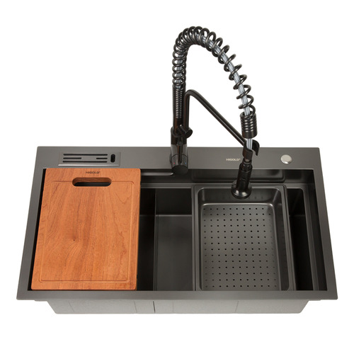 Belle Luxe 820mm Double Stainless Steel Kitchen Sink