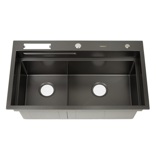 Belle Luxe 820mm Double Stainless Steel Kitchen Sink