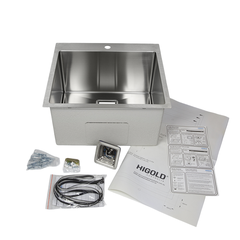 Vante 550mm Single Stainless Steel Deep Kitchen Sink