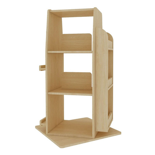 Jooyes Kids' Natural Rotating Bookcase Temple & ster