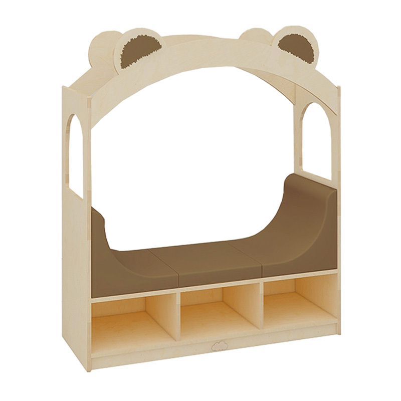 Jooyes Kids' 3 Shelf Bookcase with Reading Nook
