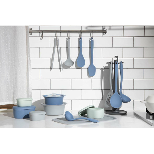 7 Piece Cool Tones Utensil Set with Stand Temple & ster