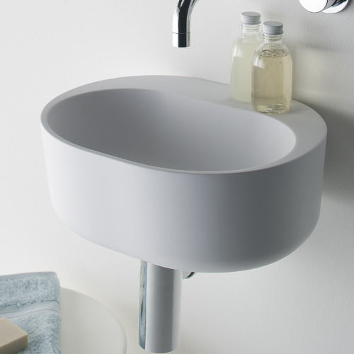 40cm Matte White Lilli Solid Surface Basin