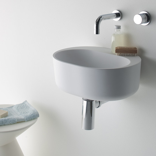 40cm Matte White Lilli Solid Surface Basin