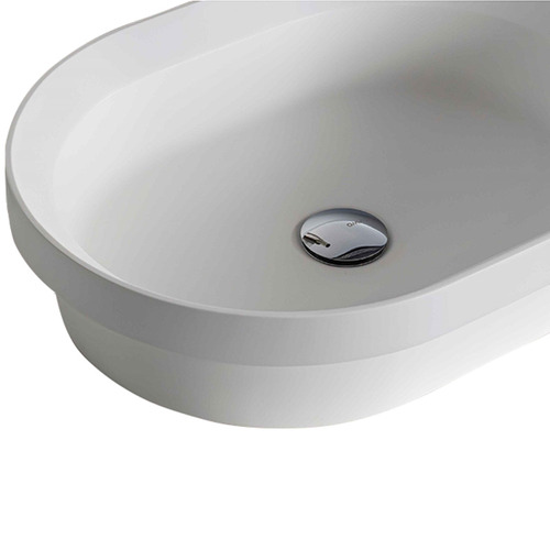 Matte White P&egrave;re Oval Above Counter Basin