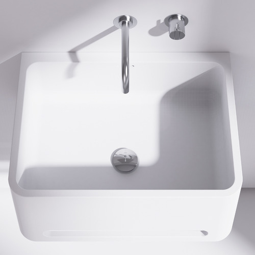 Matte White Vision Wall Basin with Towel Rail