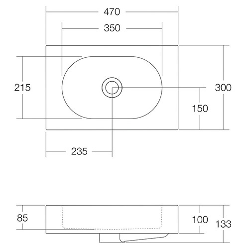 Arki-470mm-Matte-White-Basin