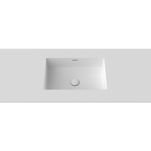 Sub 493mm Matte White Rectangle Solid Surface Undermount Basin