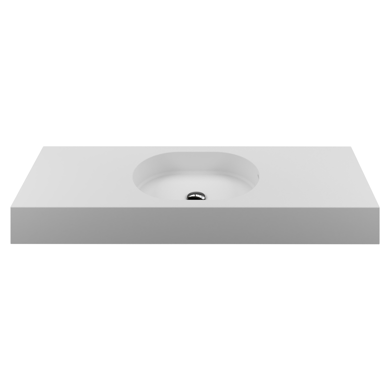 Arki 1200mm Matte White Wall Hung Basin with Overflow