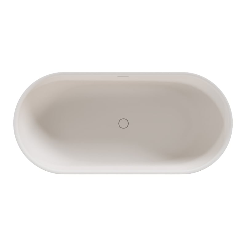 Benna Oval Solid Surface Freestanding Bath with Overflow