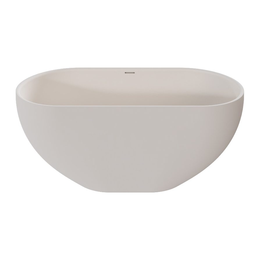 Benna Oval Solid Surface Freestanding Bath with Overflow