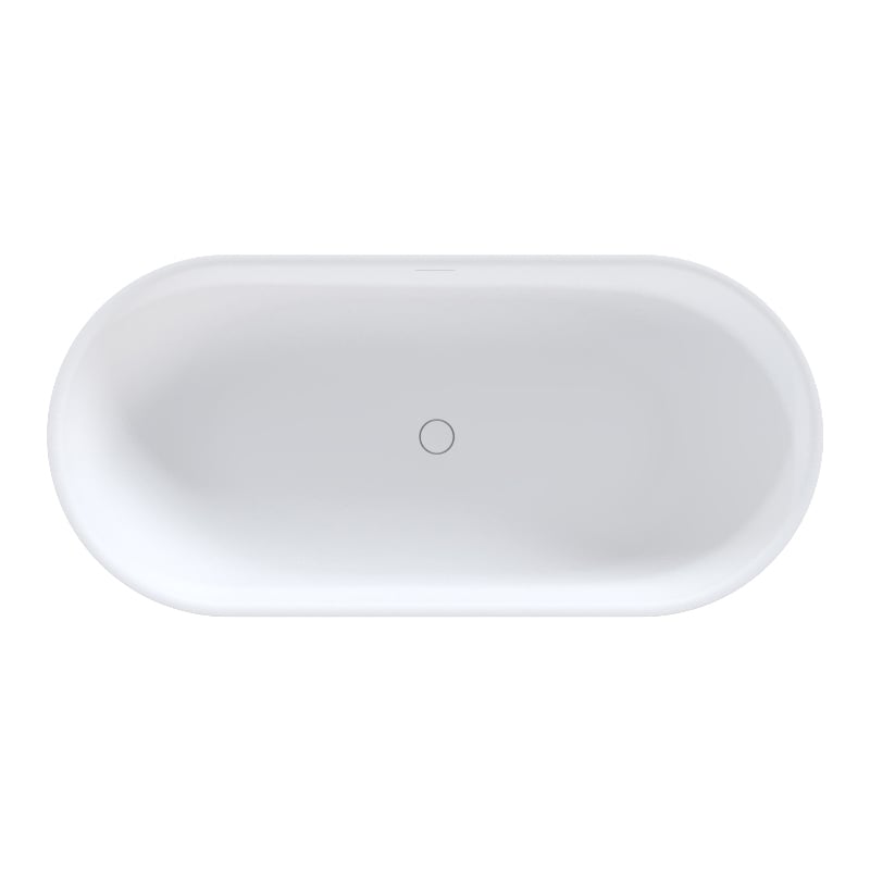 Benna Oval Solid Surface Freestanding Bath with Overflow
