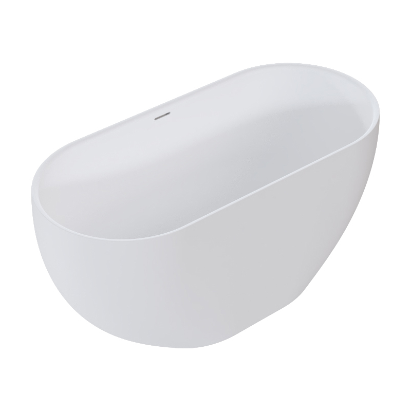 Benna Oval Solid Surface Freestanding Bath with Overflow
