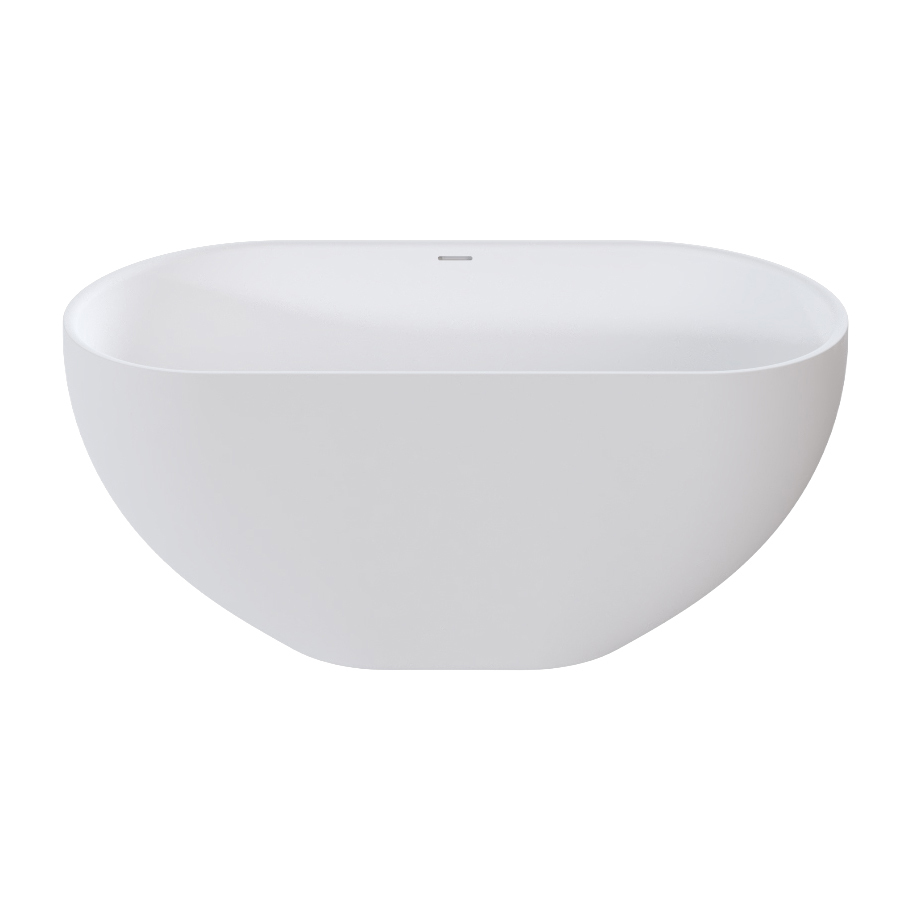 Benna Oval Solid Surface Freestanding Bath with Overflow
