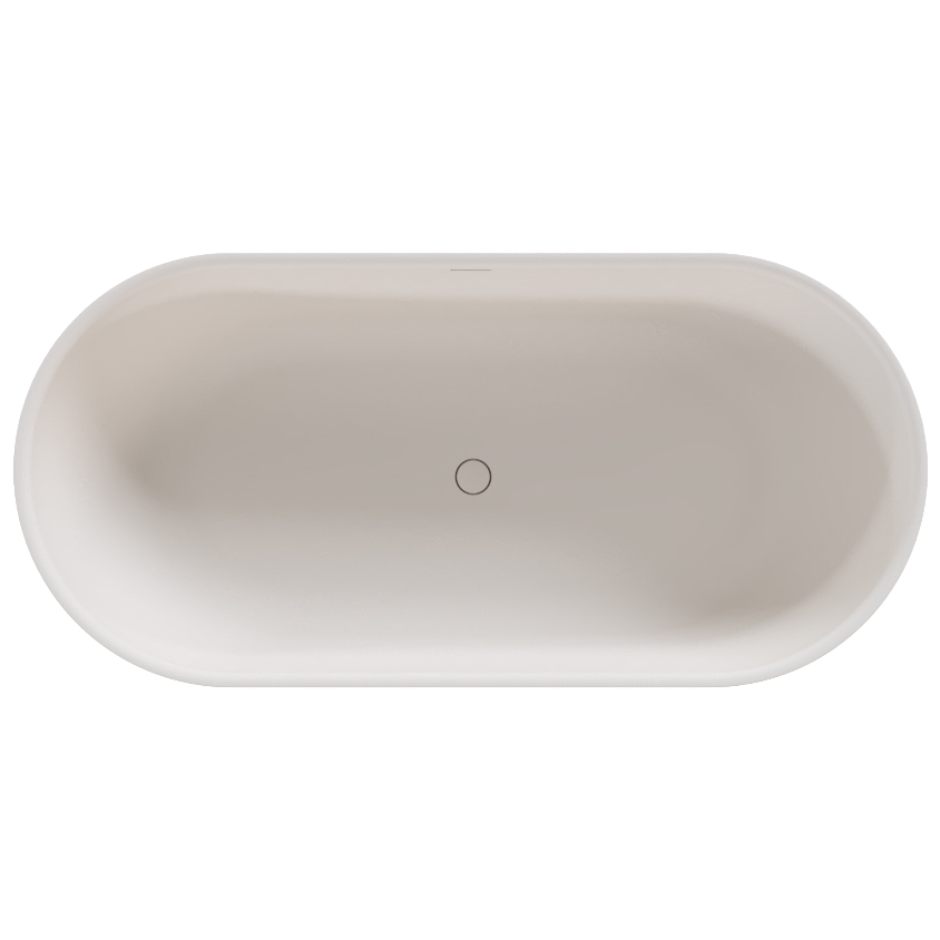 Benna Oval Solid Surface Freestanding Bath with Overflow