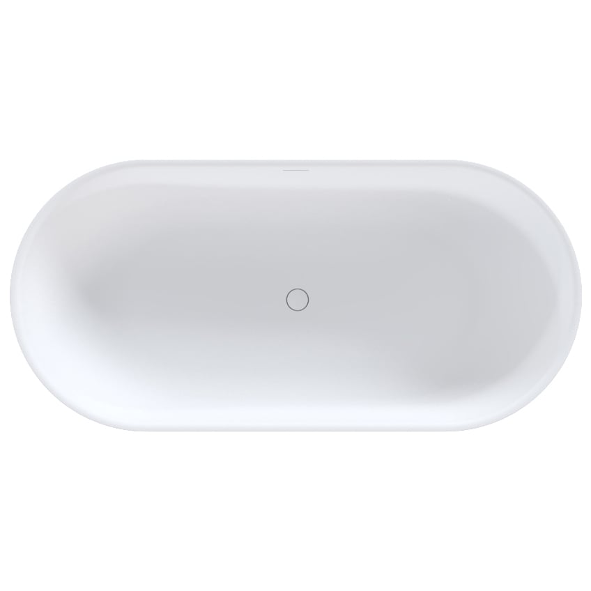 Benna Oval Solid Surface Freestanding Bath with Overflow