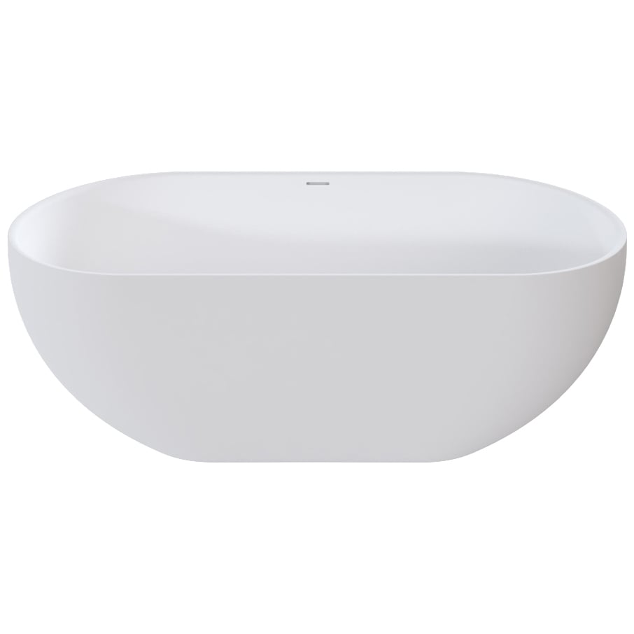 Benna Oval Solid Surface Freestanding Bath with Overflow