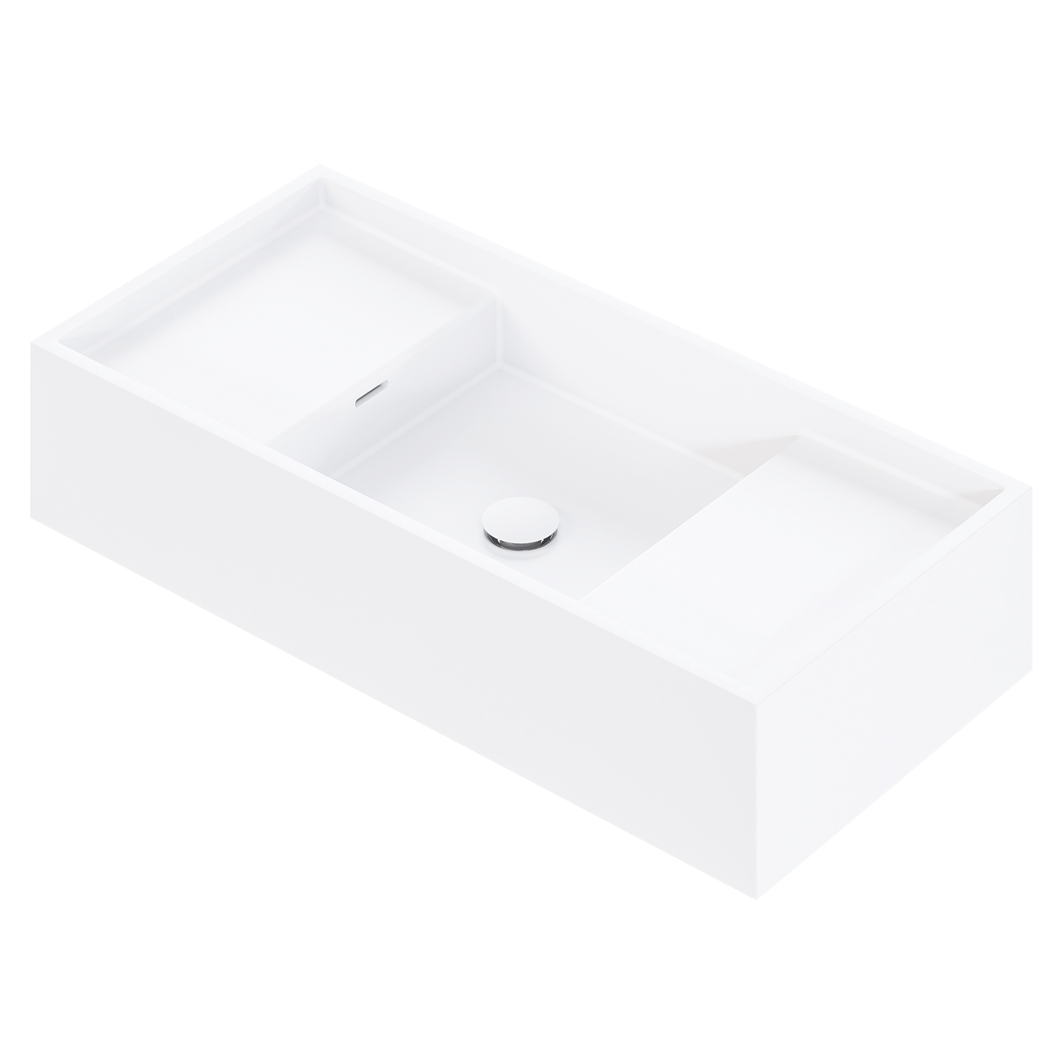 Cdesign 900mm Matte White Wall Hung Basin with Overflow