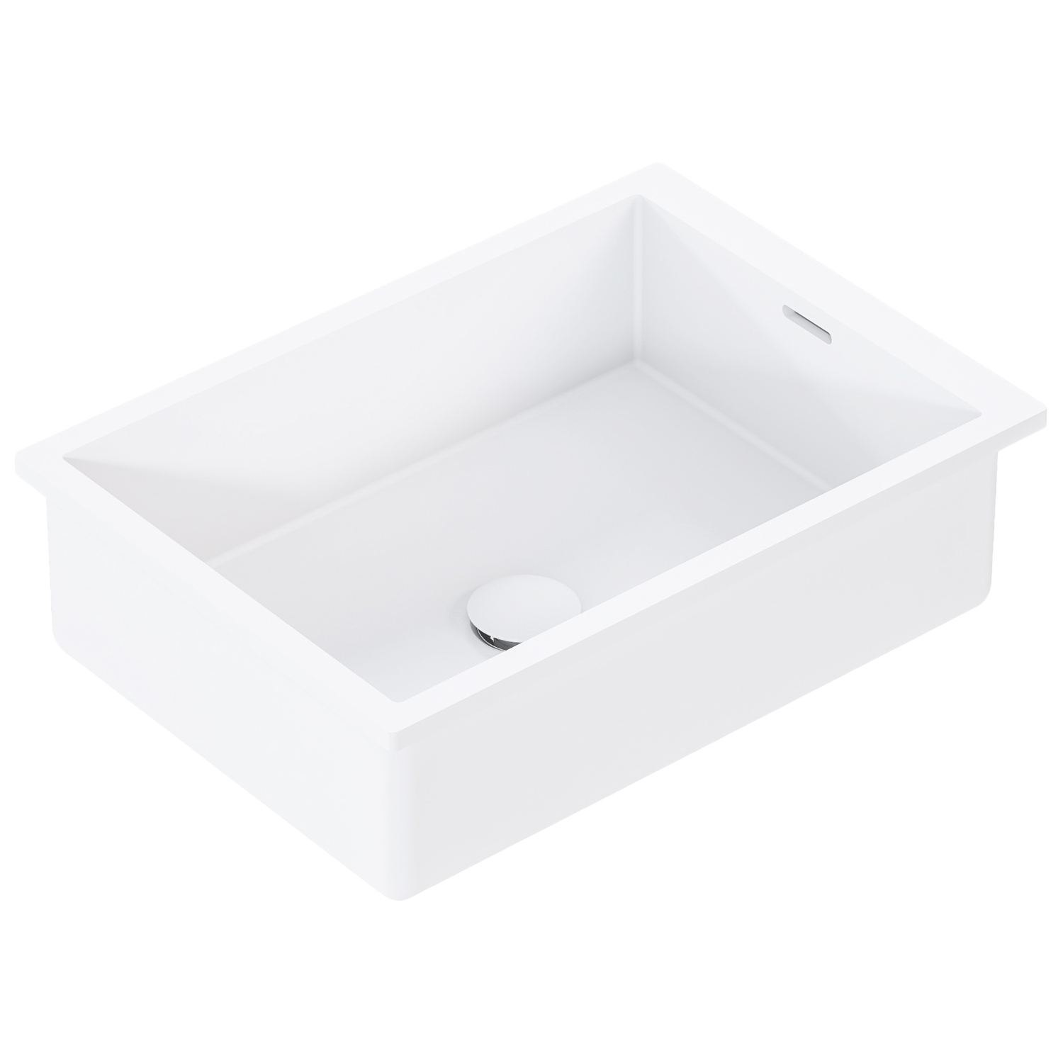Cdesign 560mm Matte White Undermount Basin with Overflow