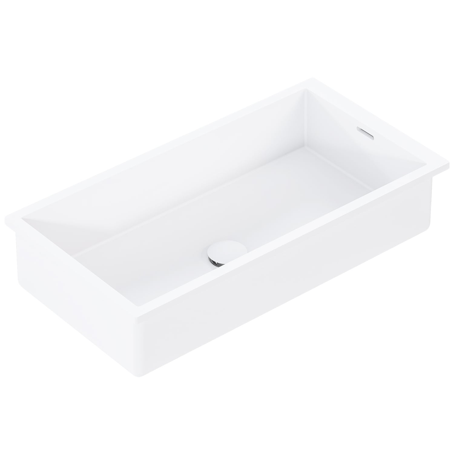 Cdesign 760mm Matte White Undermount Basin with Overflow