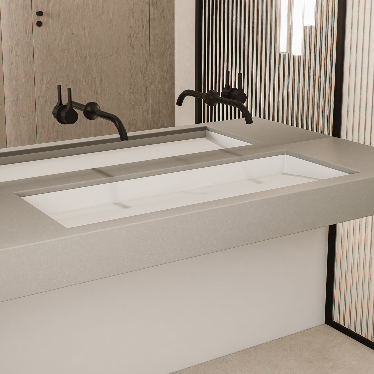 Elba 1160mm Matte White Washplane