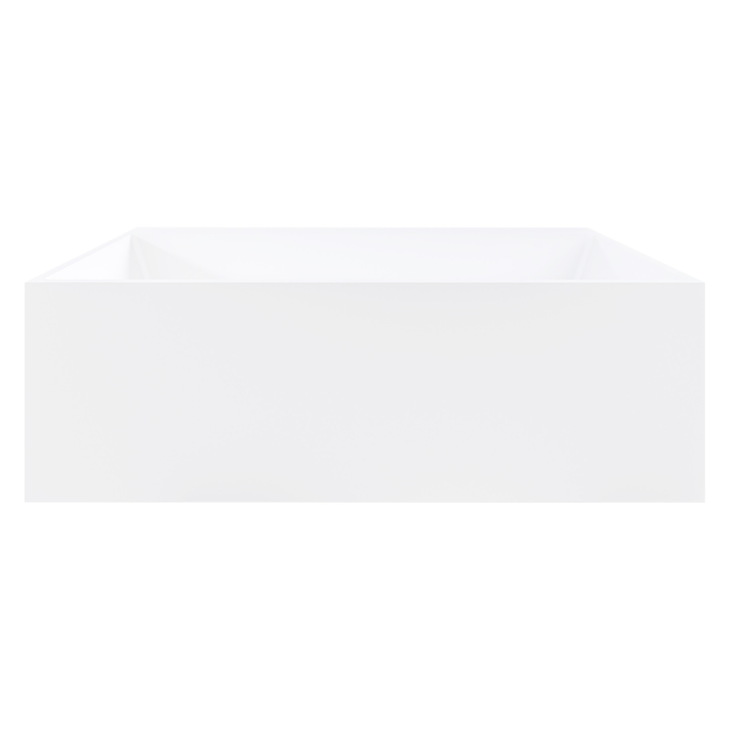 Cdesign Matte White Solid Surface Freestanding Bath with Overflow