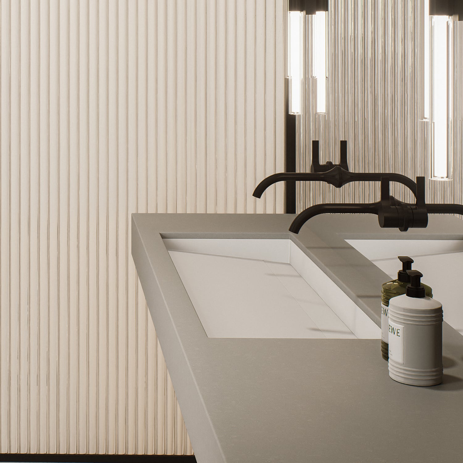 Elba 1160mm Matte White Washplane