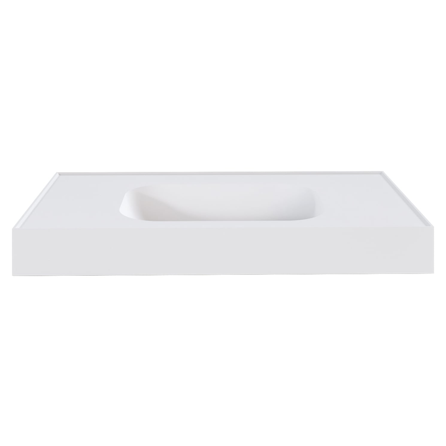 Mia 900mm Matte White Wall Hung Basin with Overflow