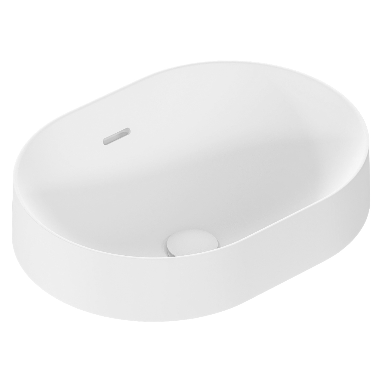 Mono 475mm Oval Semi-Inset Basin with Overflow