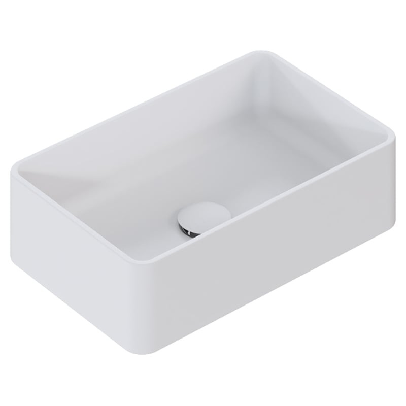MOD 480mm Matte White Above Counter Basin