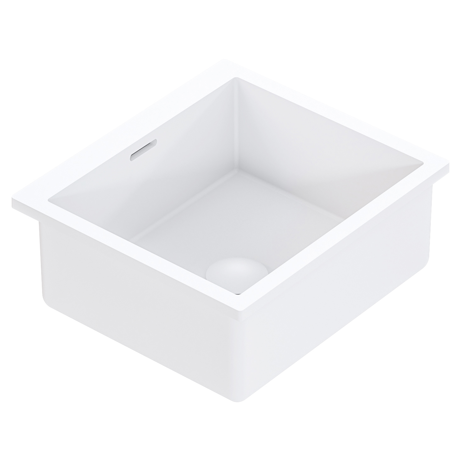 Cdesign 360mm Matte White Undermount Basin with Overflow