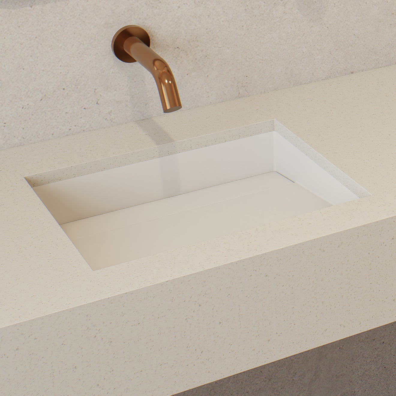 Elba 440mm Matte White Washplane