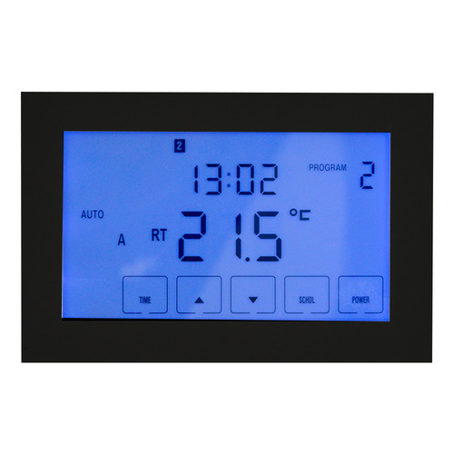 Glass Fronted Horizontal Dual Digital Timer & Thermostat
