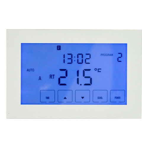 Glass Fronted Horizontal Digital Heating Thermostat | Temple & Webster