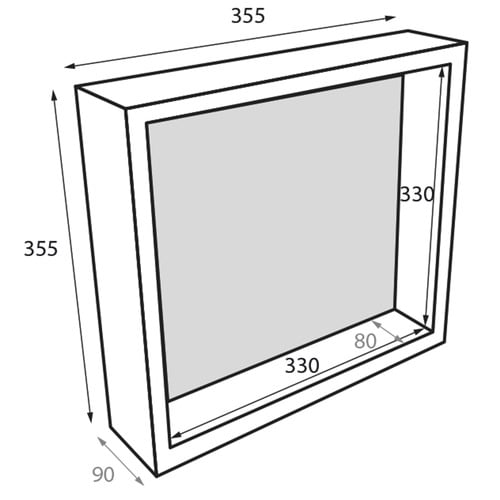 Thermaniche Square 355 x 355mm Shower Niche